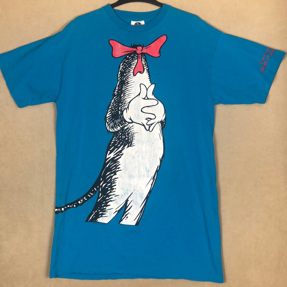 Vintage Dr Seuss Universal Cat in the‎ Hat Wrap Around Oversized Shirt size OSFM
